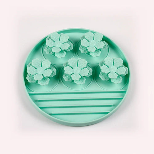 Pet Snuffle Mat round Slow Feeder Pad - Silicone Suction Cup Dog Feeding Mat, Anti-Choke Cat Food Bowl,
